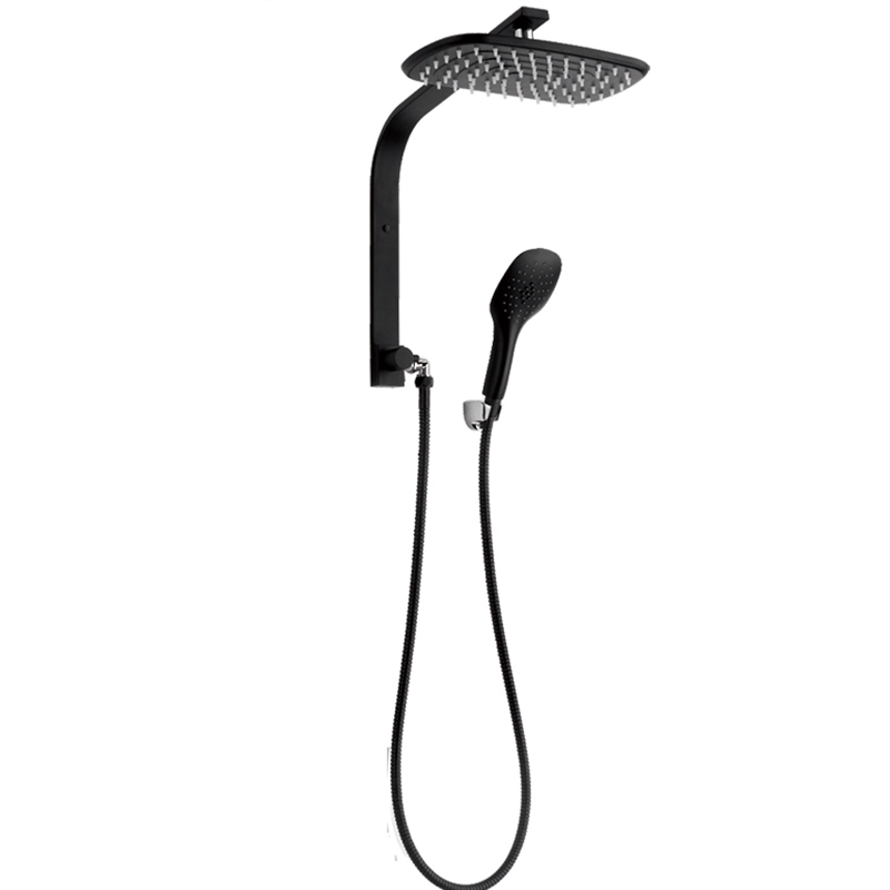 1TSG-WM-1 Wall mounted Brass multi Function upper water inlet Shower Column Set  in black color for Bathroom Featured Image
